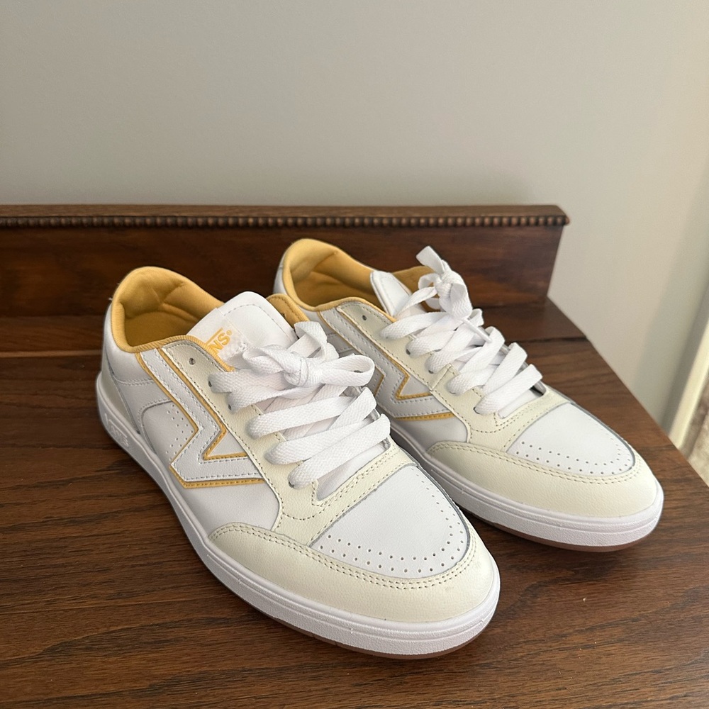 Vans White and Yellow Women's Sneakers